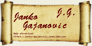 Janko Gajanović vizit kartica